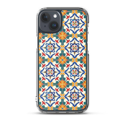 iPhone Case Colorful Yellow & Green Mediterranean Tiles