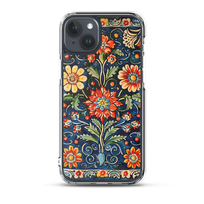 iPhone Case Colorful Flowers Boleslawiec Pottery Tile