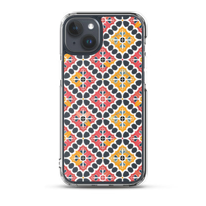 iPhone Case Colorful Spanish Quatrefoil Pattern