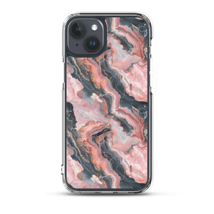 iPhone Case Pink Picasso Marble Pattern