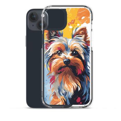 iPhone Case Painted Yorkshire Terrier Yellow