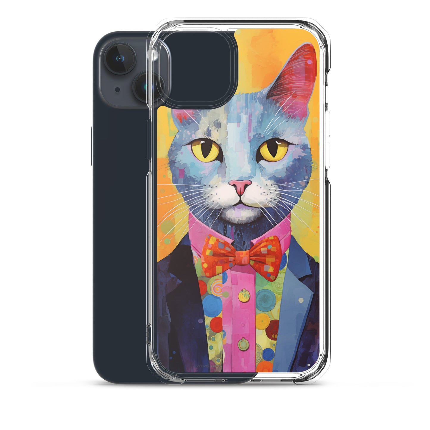 Fancy Colorful Kitty Cat iPhone Case