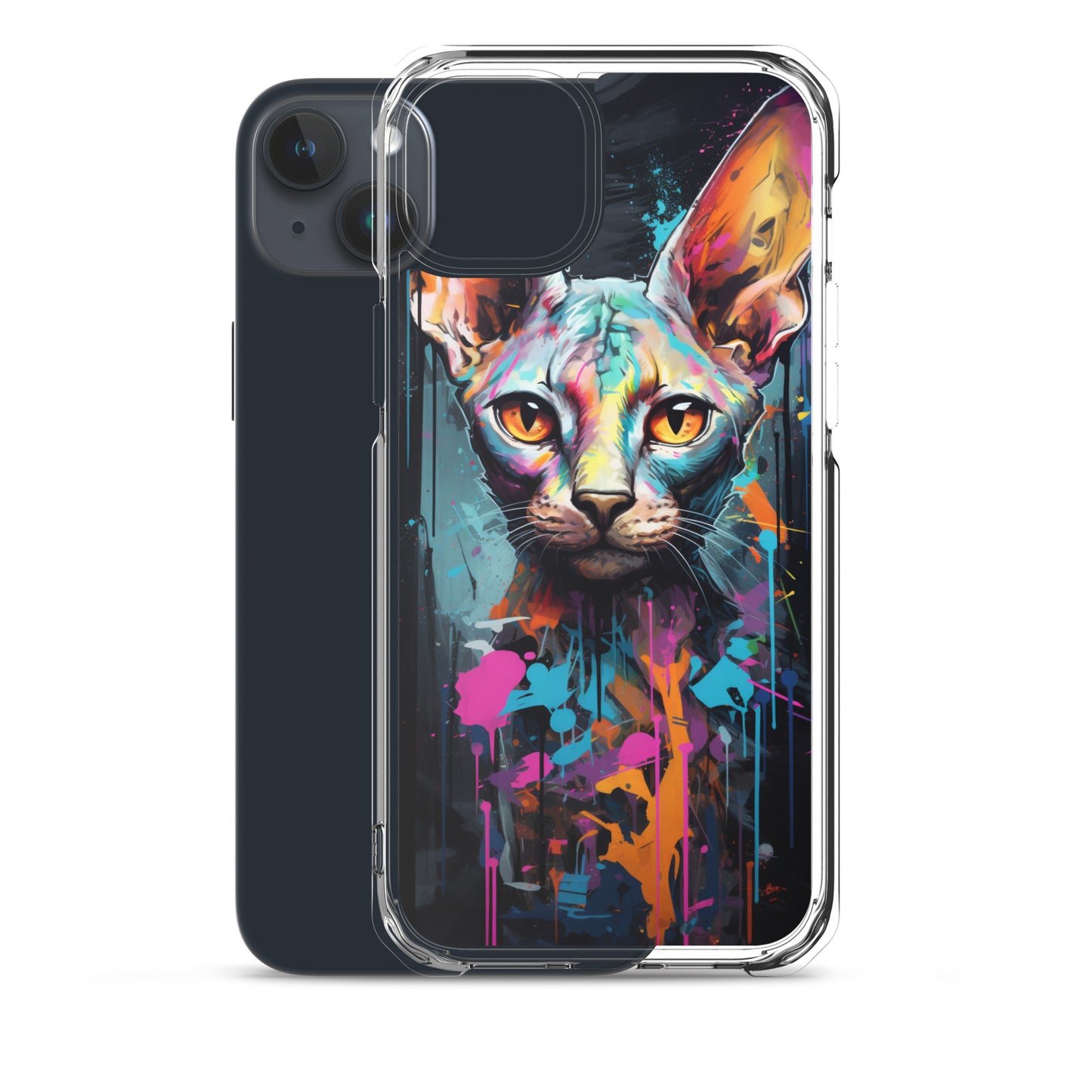 Graffiti Sphynx Cat iPhone Case