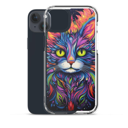 Psychedelic Cat iPhone Case
