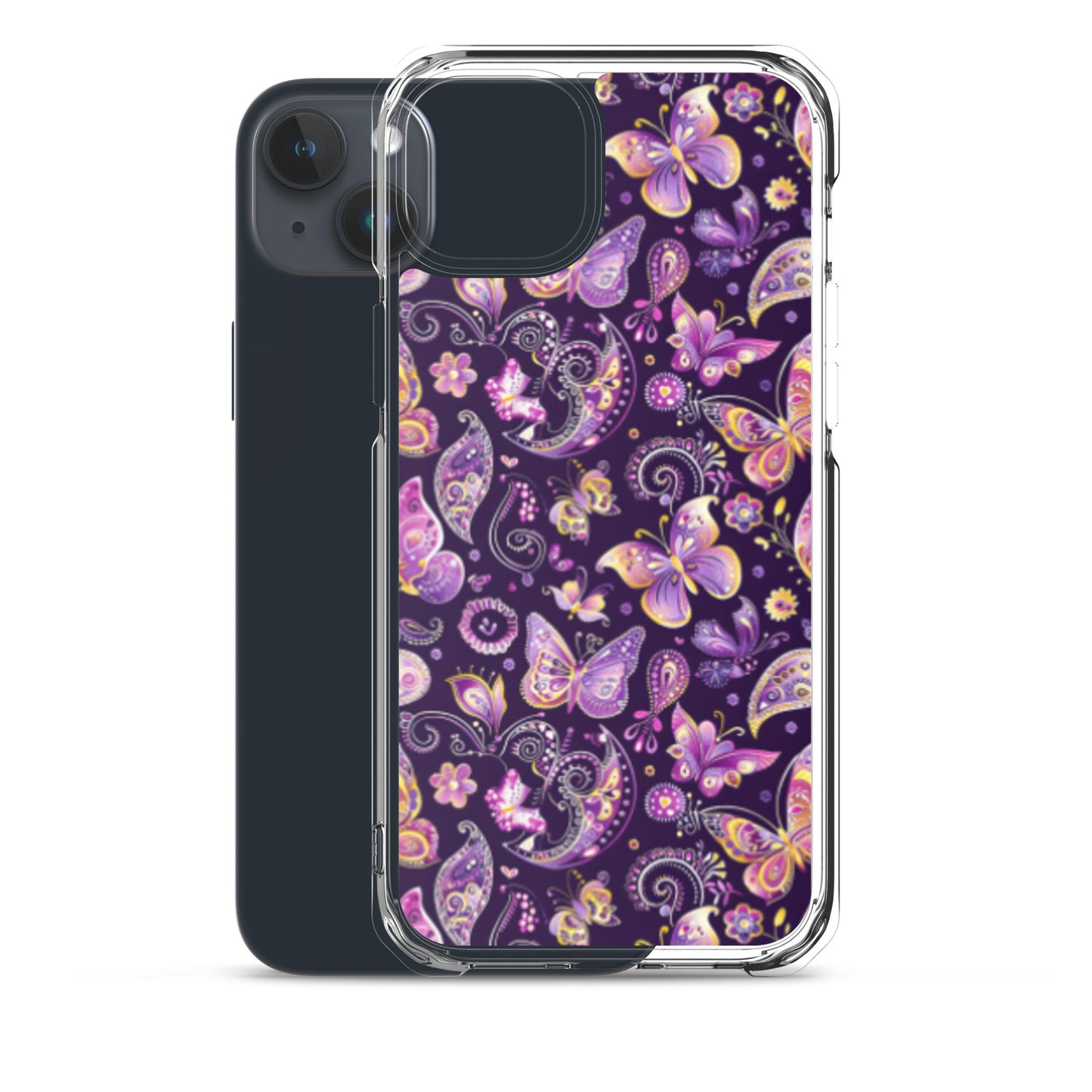 iPhone Case Purple Butterfly Paisley