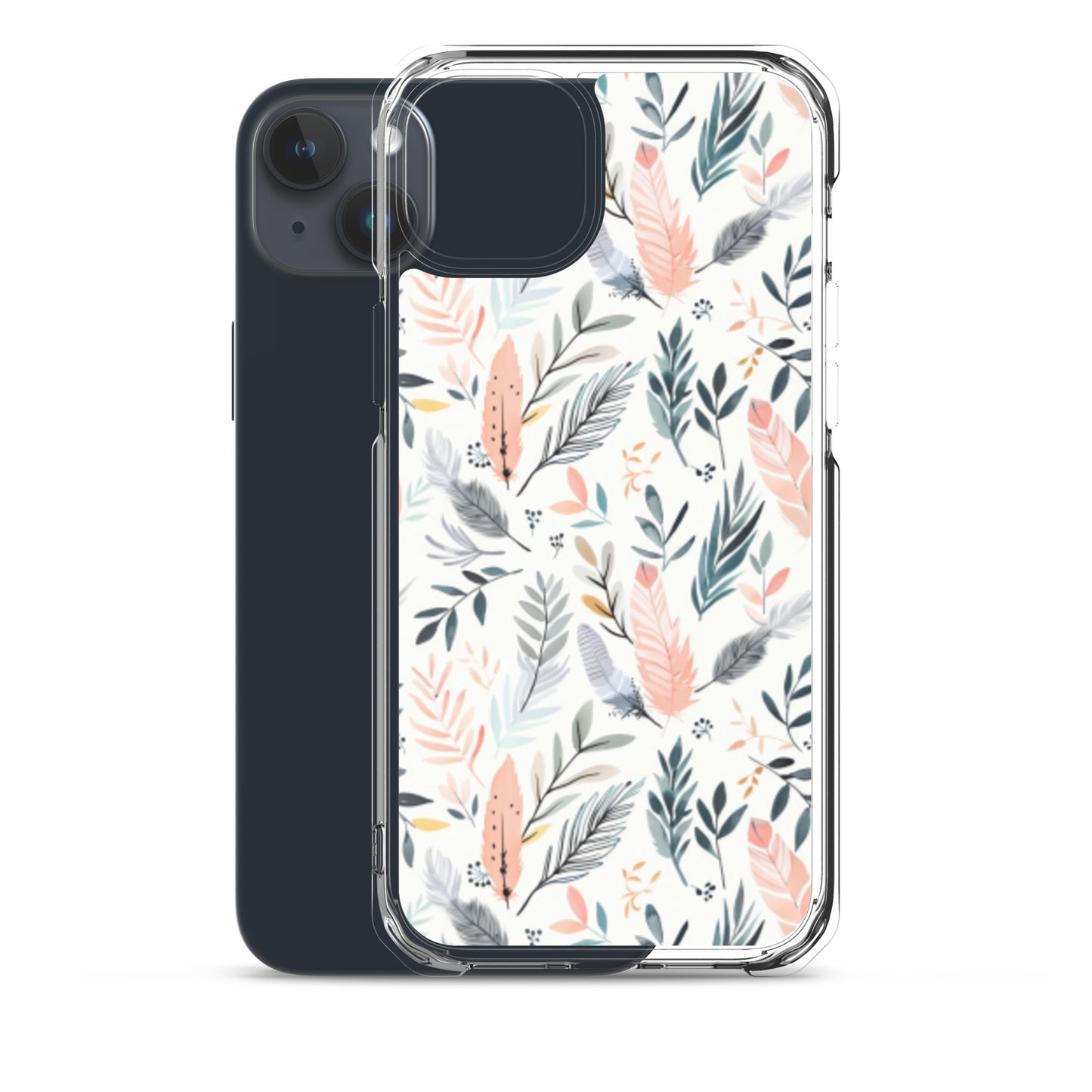iPhone Case Pastel Feathers & Plants
