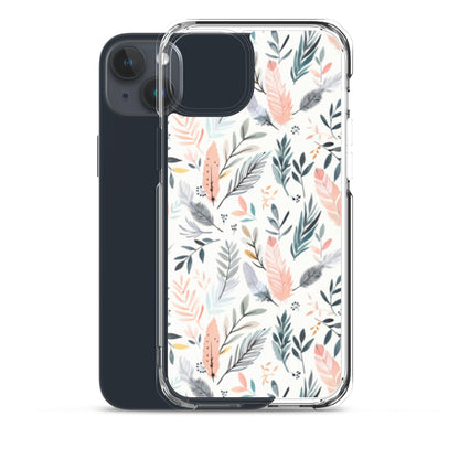 iPhone Case Pastel Feathers & Plants