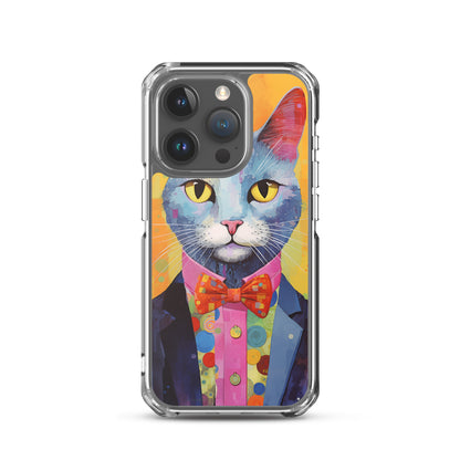 Fancy Colorful Kitty Cat iPhone Case