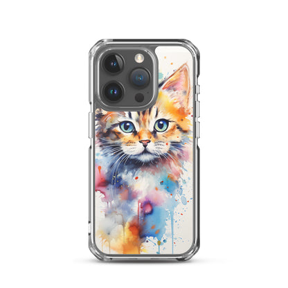Watercolor Kitty Cat iPhone Case