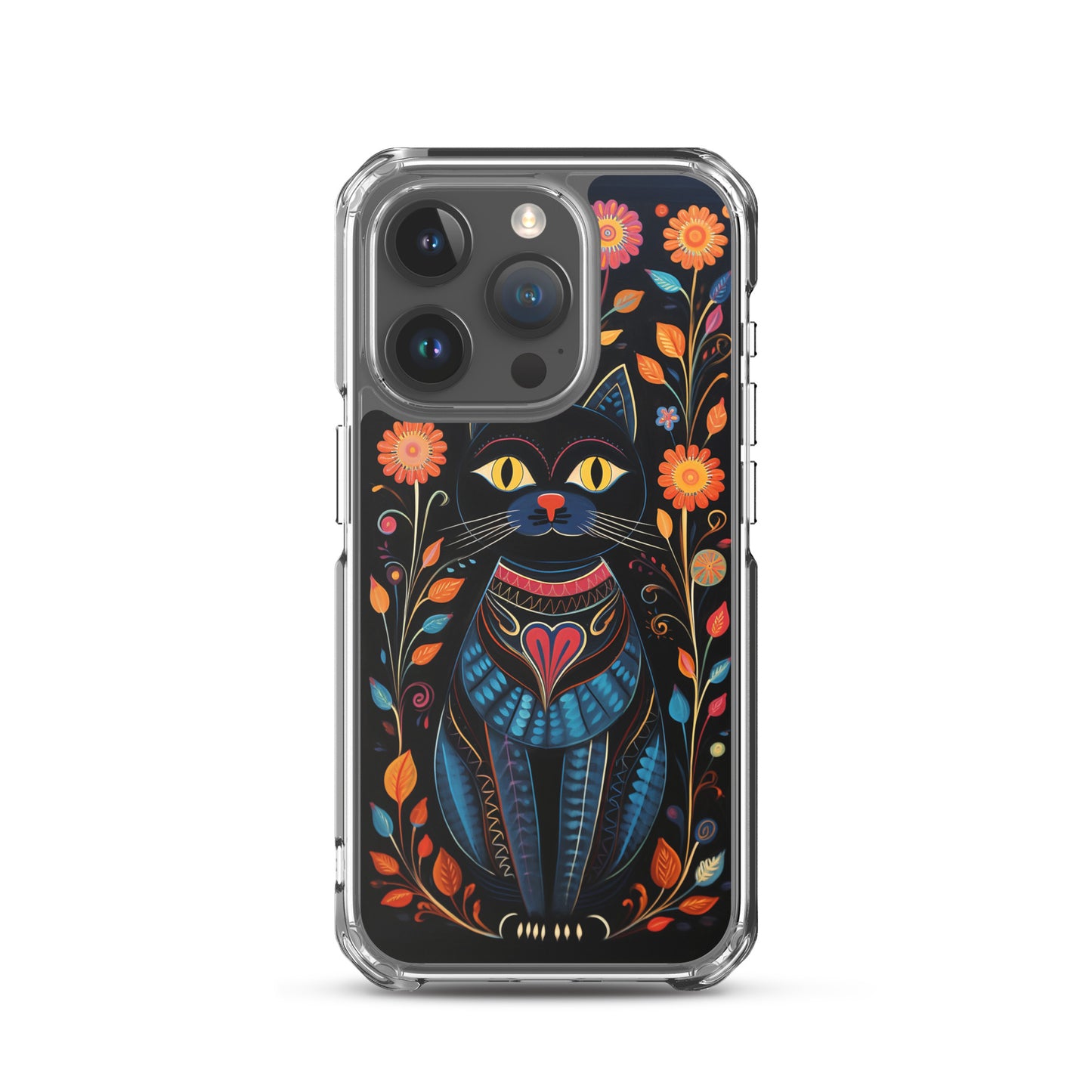 Folk Art Kitty Cat iPhone Case