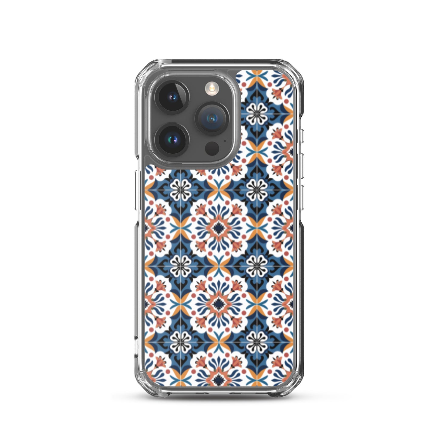 iPhone Case Classic Encaustic Tile Orange & Blue