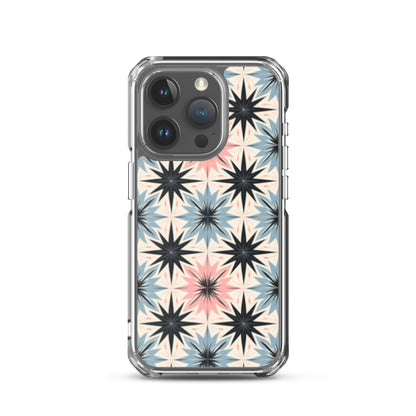 iPhone Case Pink and Blue Pastel Retro Stars