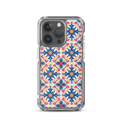 iPhone Case Talavera Tiles Blue and Red