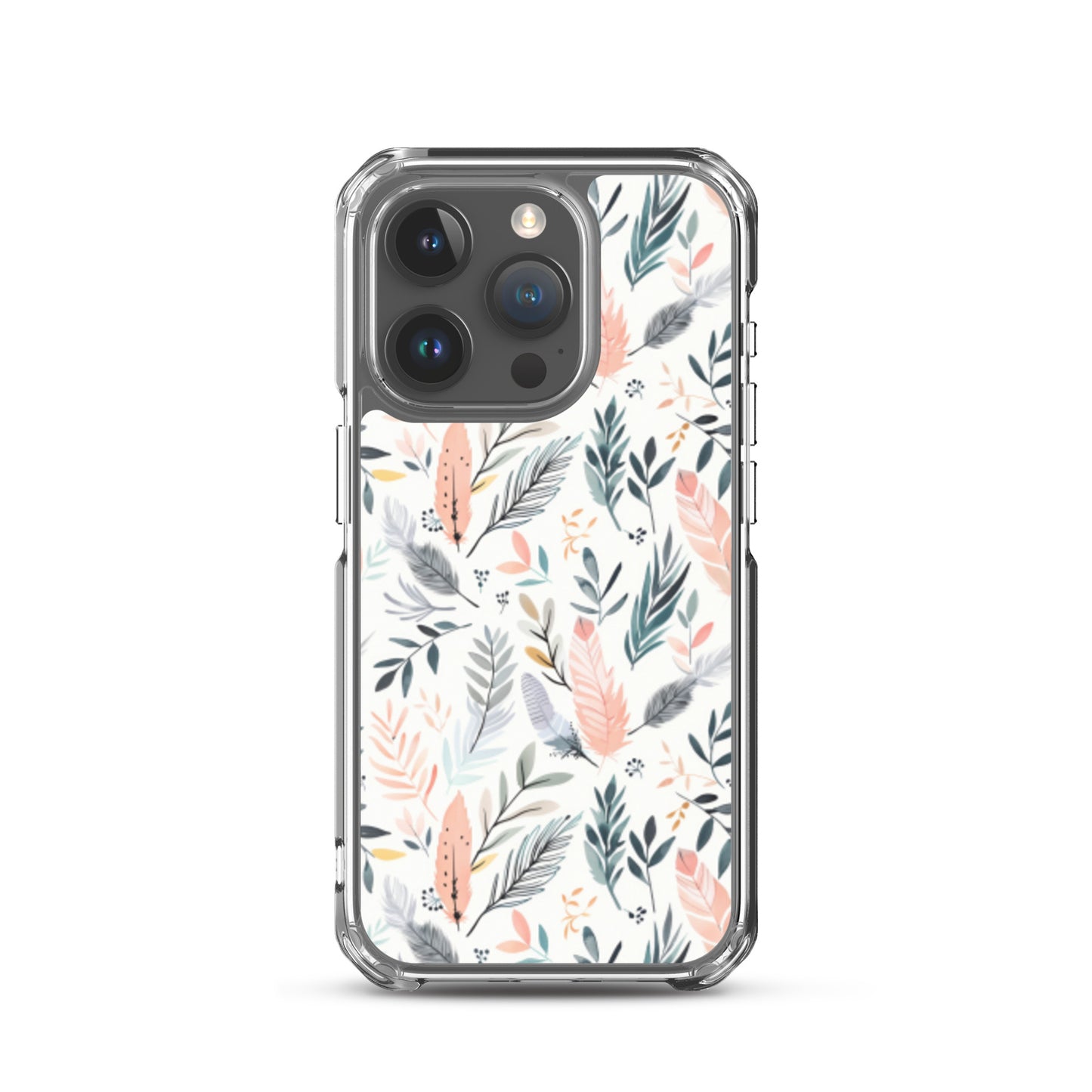 iPhone Case Pastel Feathers & Plants