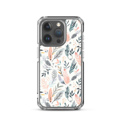 iPhone Case Pastel Feathers & Plants