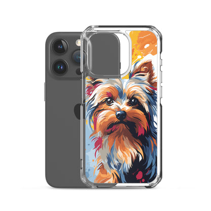 iPhone Case Painted Yorkshire Terrier Yellow