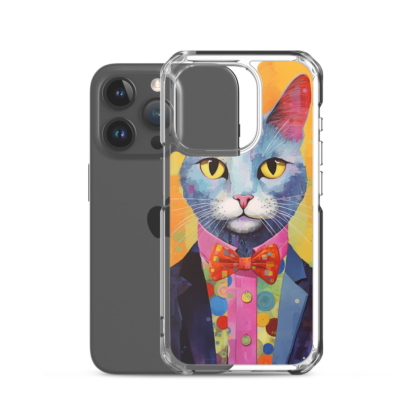 Fancy Colorful Kitty Cat iPhone Case