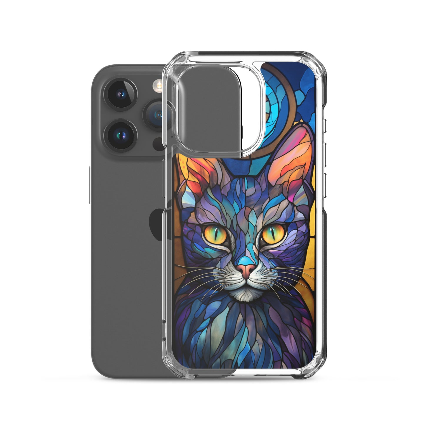 Stained Glass Cat iPhone Case