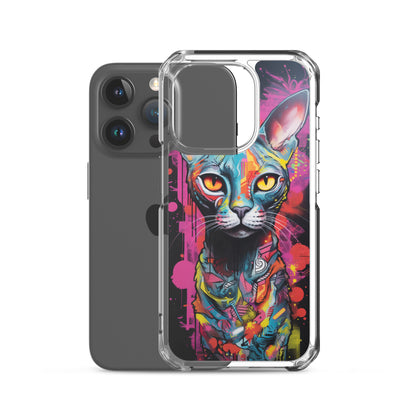 Graffiti Sphynx Cat #2 iPhone Case