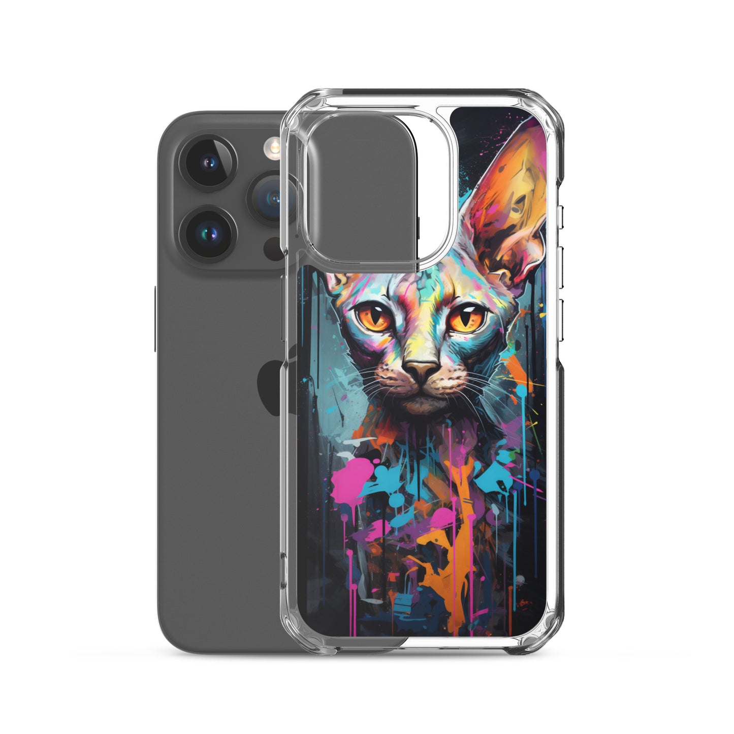 Graffiti Sphynx Cat iPhone Case
