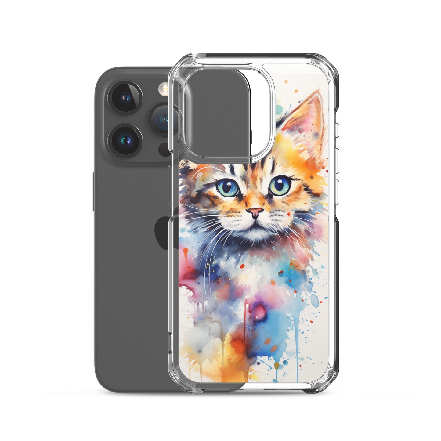 Watercolor Kitty Cat iPhone Case