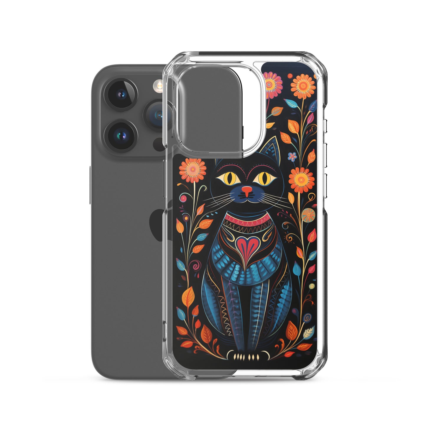Folk Art Kitty Cat iPhone Case