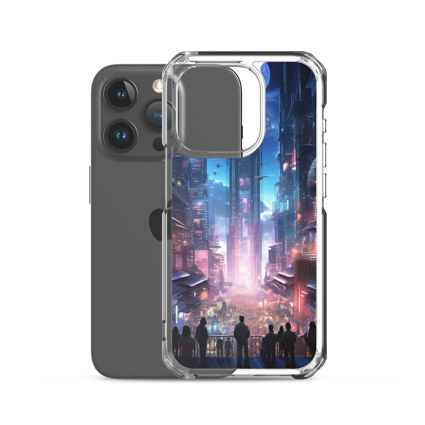 Cyberpunk Cityscape iPhone Case