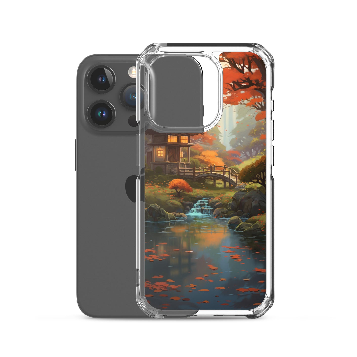 Japanese Garden in Autumn iPhone Case