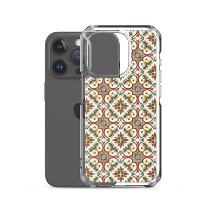 iPhone Case Classic Victorian Tile Red