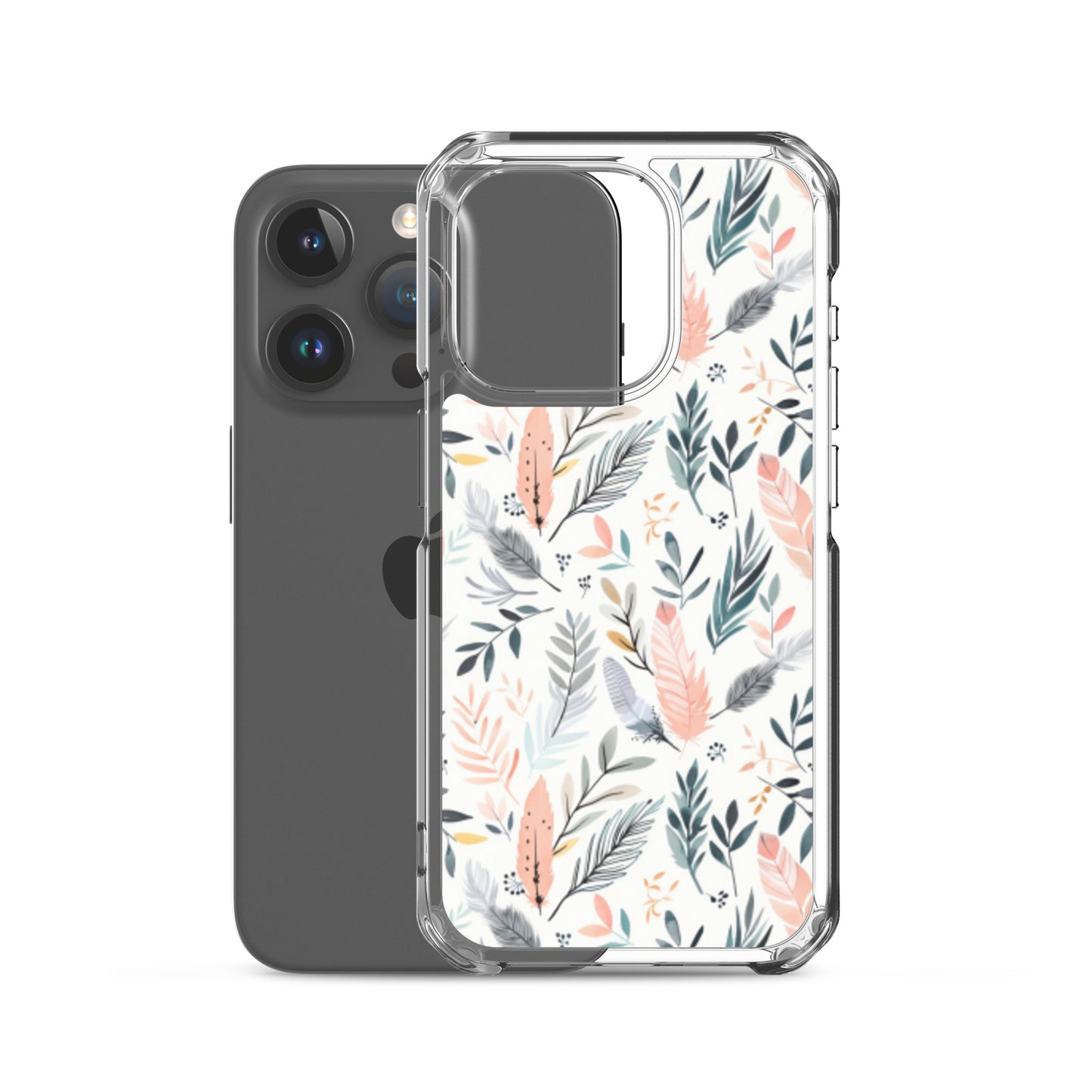 iPhone Case Pastel Feathers & Plants