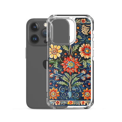 iPhone Case Colorful Flowers Boleslawiec Pottery Tile
