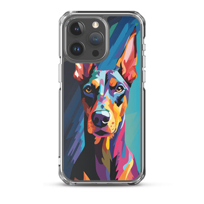 iPhone Case Painted Doberman Pinscher