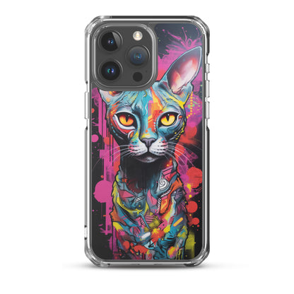 Graffiti Sphynx Cat #2 iPhone Case