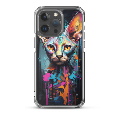 Graffiti Sphynx Cat iPhone Case