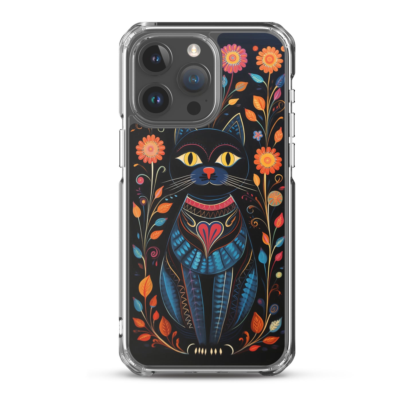 Folk Art Kitty Cat iPhone Case