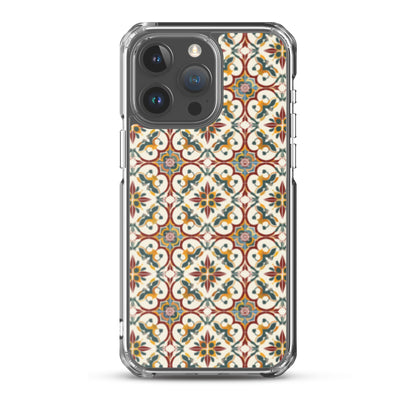 iPhone Case Classic Victorian Tile Red