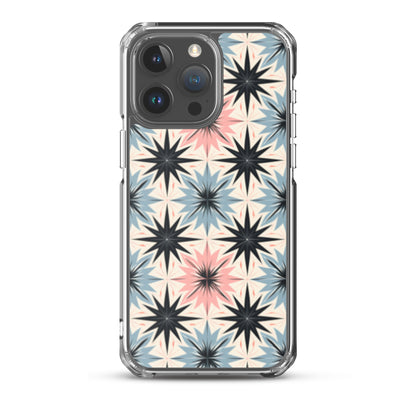 iPhone Case Pink and Blue Pastel Retro Stars