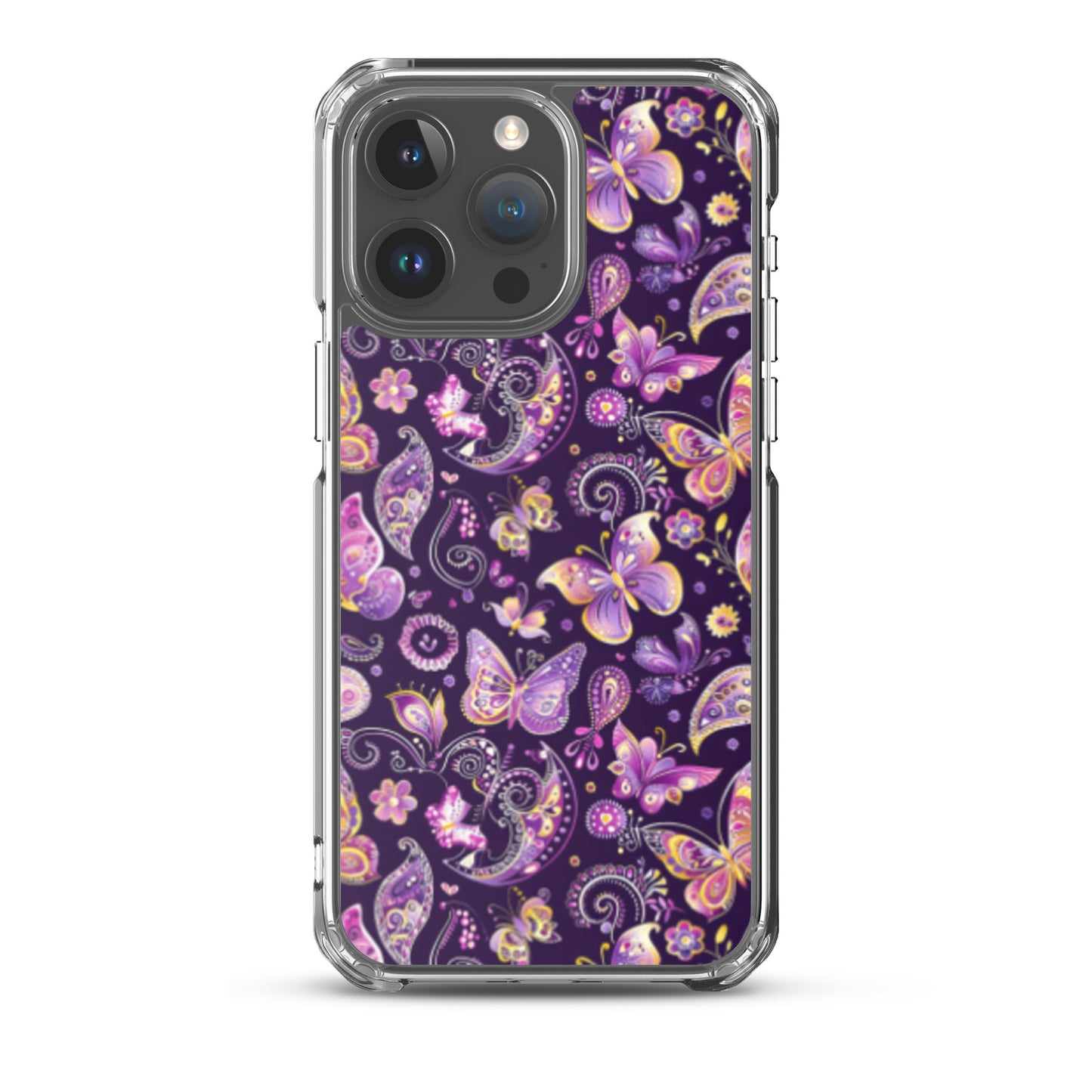 iPhone Case Purple Butterfly Paisley