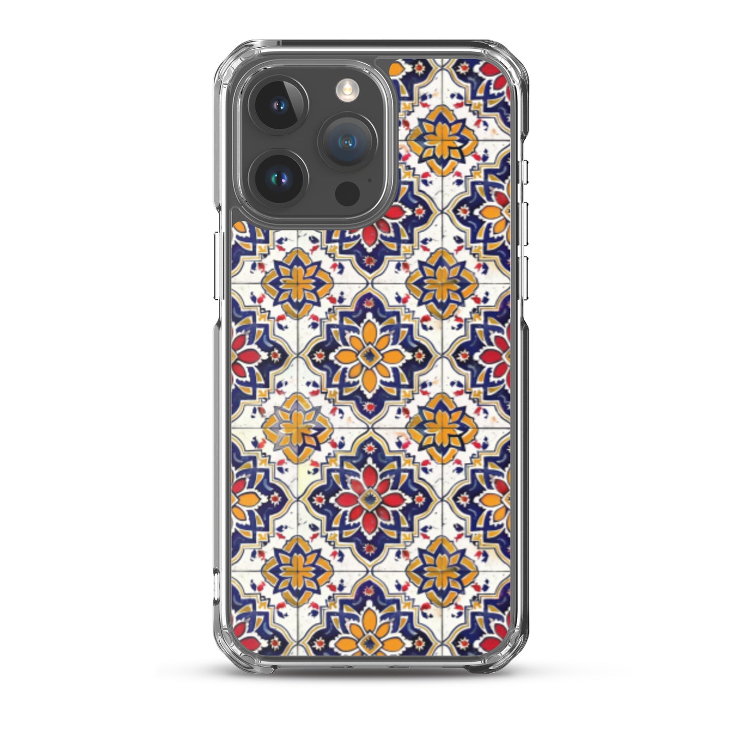 iPhone Case Colorful Andalusian Ceramic Tile Blue Orange Red