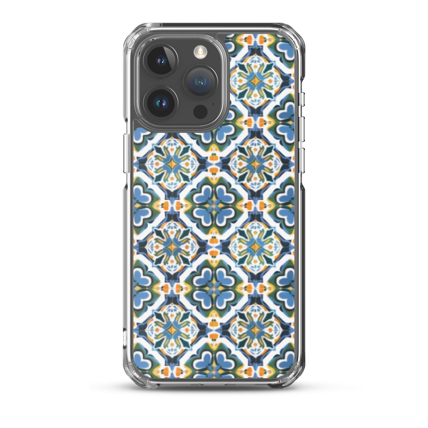 iPhone Case Colorful Andalusian Ceramic Tile Green Blue Orange