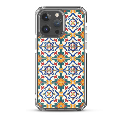 iPhone Case Colorful Yellow & Green Mediterranean Tiles