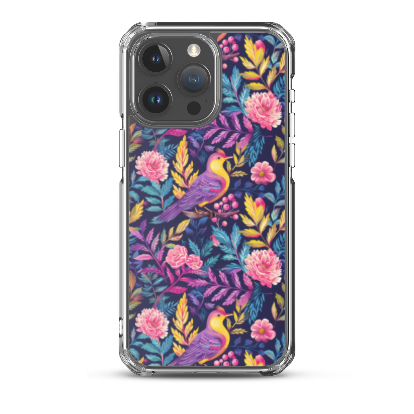 iPhone Case Colorful Flowers Plants and Birds