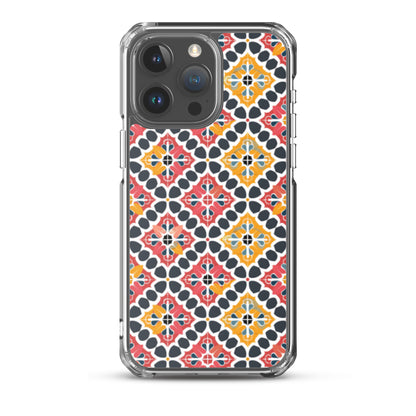 iPhone Case Colorful Spanish Quatrefoil Pattern