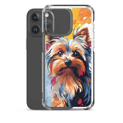 iPhone Case Painted Yorkshire Terrier Yellow