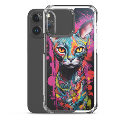 Graffiti Sphynx Cat #2 iPhone Case