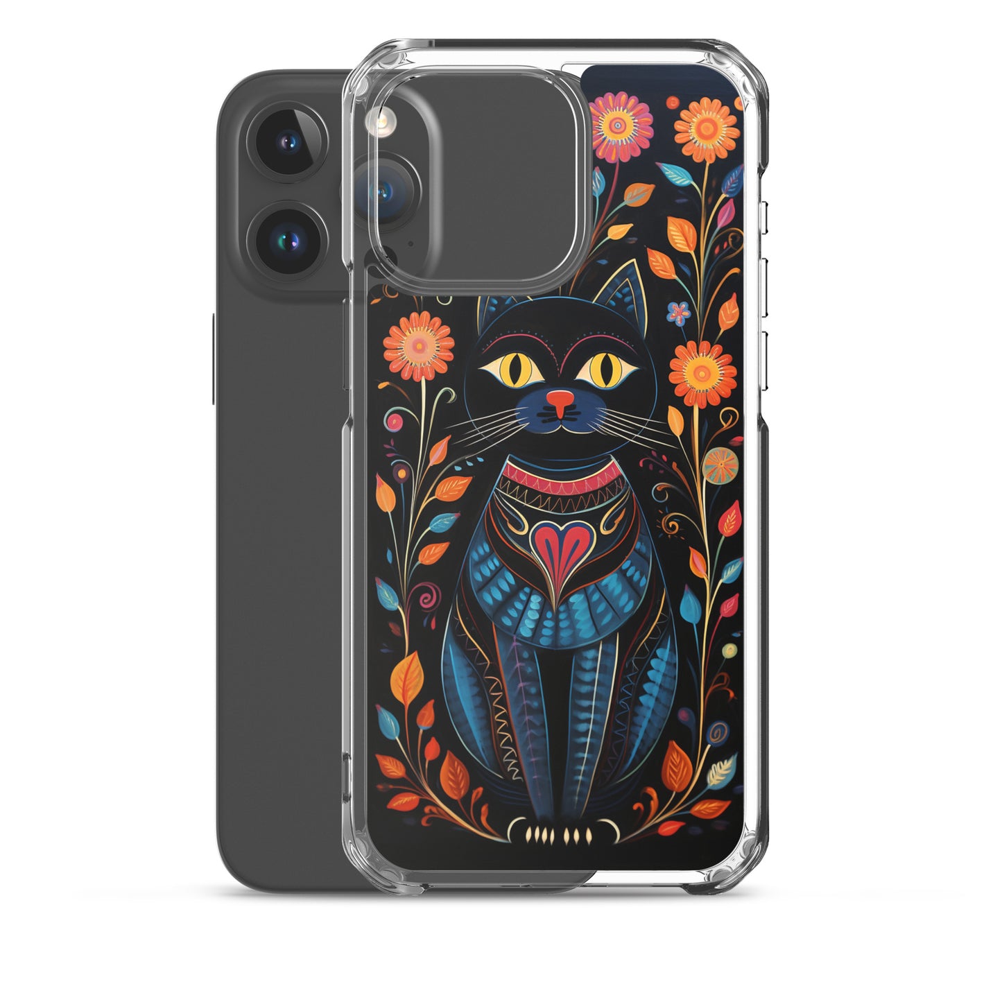 Folk Art Kitty Cat iPhone Case