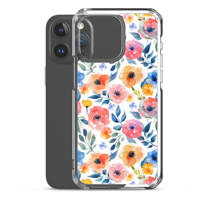 iPhone Case Colorful Watercolor Floral Pattern
