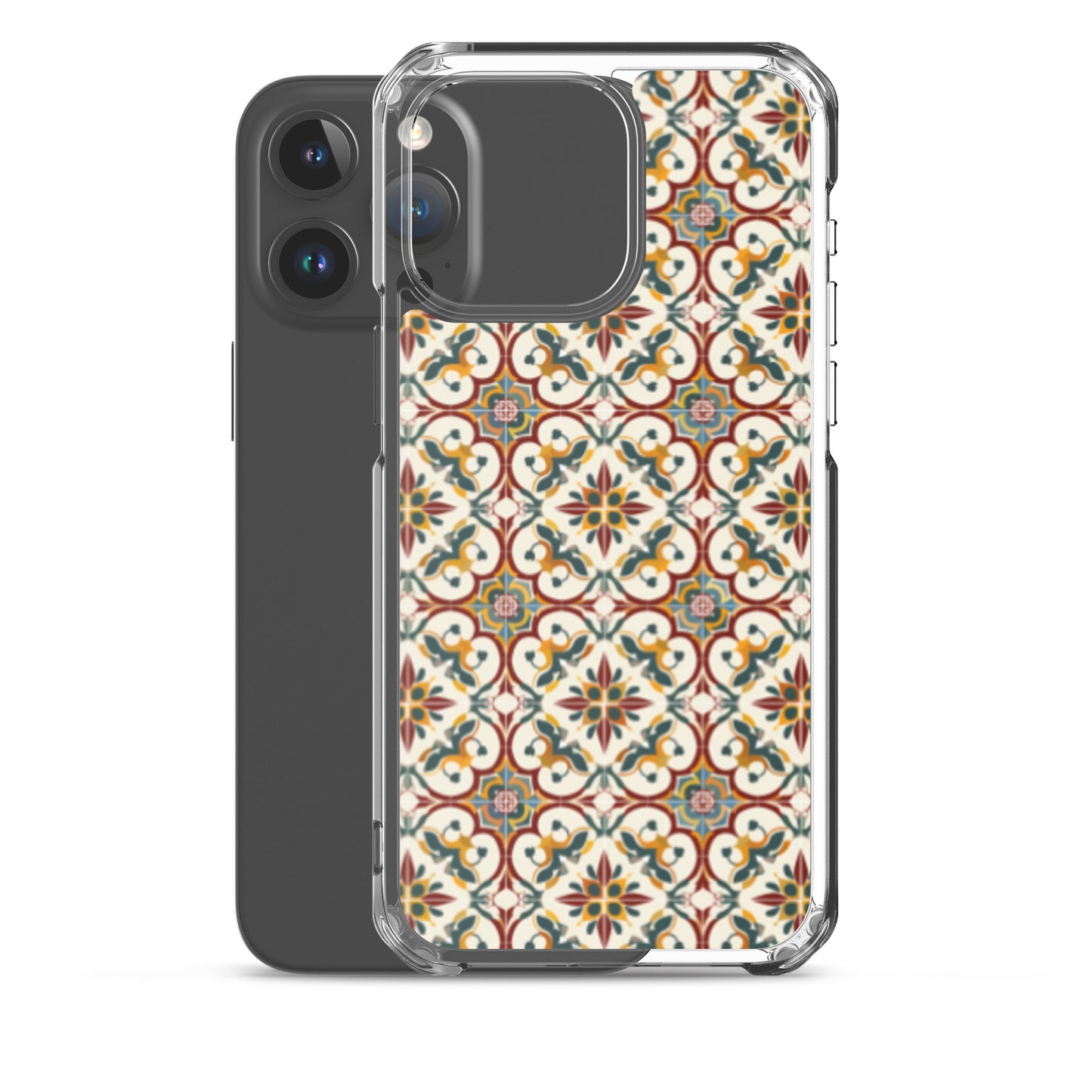 iPhone Case Classic Victorian Tile Red
