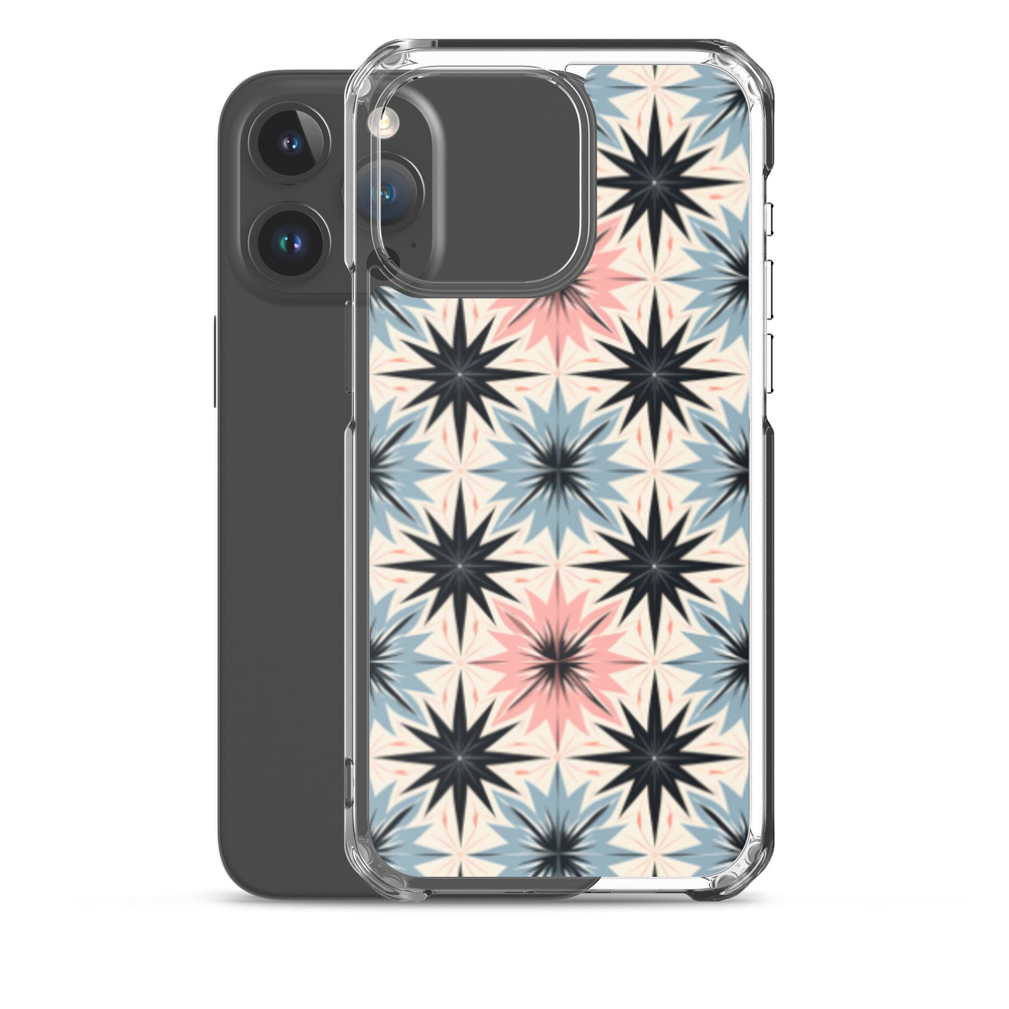 iPhone Case Pink and Blue Pastel Retro Stars