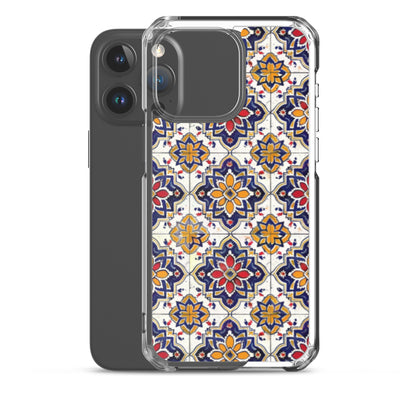 iPhone Case Colorful Andalusian Ceramic Tile Blue Orange Red